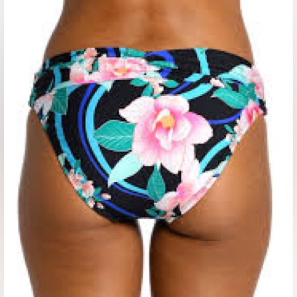 La Blanca Nightfall Bloom Floral Bikini Bottoms Sz 4 NWT - Picture 2 of 5